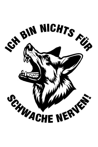 Schwache Nerven Hoodie mit Schäferhund
